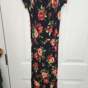 Floral Black Maxi Dress